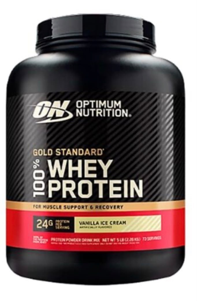 Optimum Nutrition Gold Standard 100% Whey Protein, 5 lb, sabor vainilla